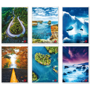 Maxiquaderno Paesaggi fantasia - A4 - 40+2 fogli - 80gr - 5mm c/margine - BM